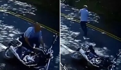 Yamaçtan kopan kayaların altından kalmaktan son anda kurtuldular