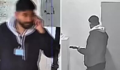 Yardım bahanesiyle girdi, duvarlara rezil yazılar yazdı