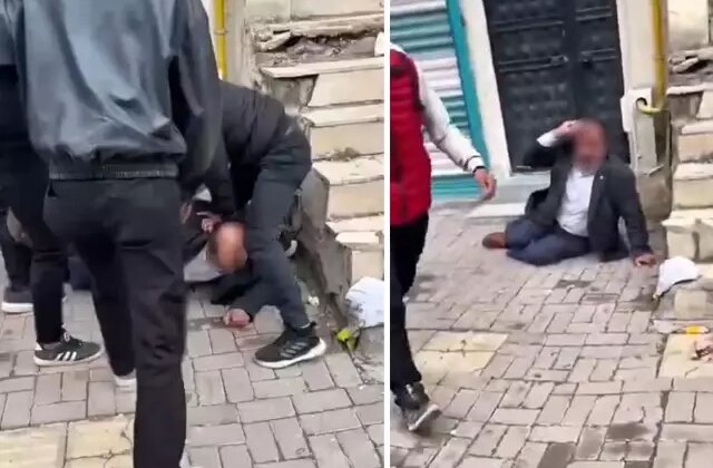 Yaşlı adama sokak ortasında meydan dayağı! Kanlar içinde yere yığıldı