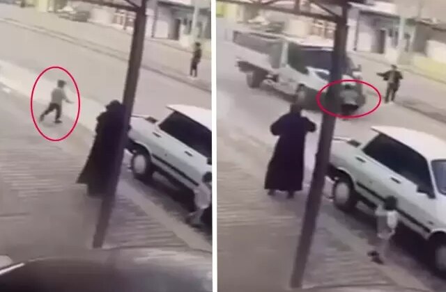 Yolun karşısına geçerken kamyonetin çarptığı çocuk ağır yaralandı