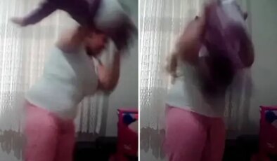 1 yaşındaki bebeğe anne şiddeti kamerada
