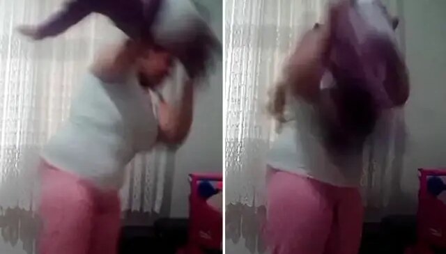 1 yaşındaki bebeğe anne şiddeti kamerada
