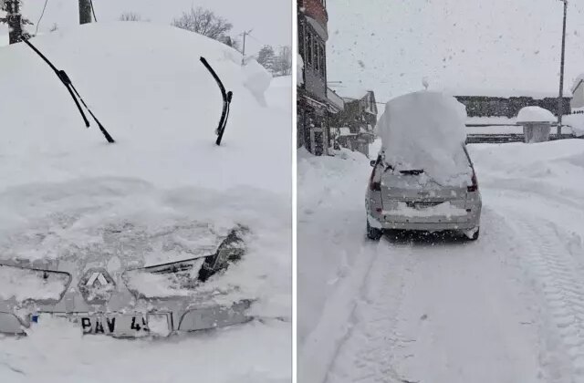 10 gündür durmadan yağıyor! Araçlar bile beyaz örtünün altında kaldı