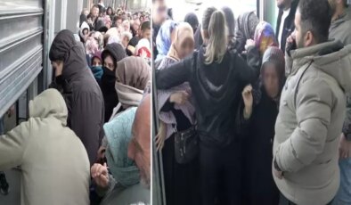 100 liralık alışveriş için dondurucu soğukta saatlerce beklediler