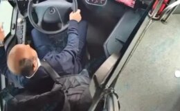 15 Temmuz Şehitler Köprüsü’nde motosikletliler lodosta ilerlemekte güçlük çekti; İETT otobüsü eşlik etti