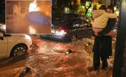 3 il felaketi yaşadı! Otomobil yandı, sele kapılanlar var