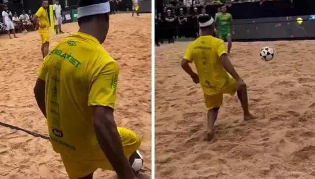 45 yaşındaki Ronaldinho’dan hayranlarını büyüleyen performans