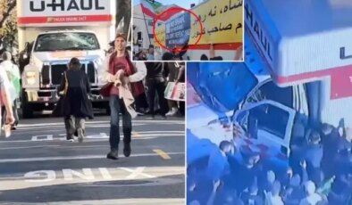 ABD’deki İran protestosuna kamyonla daldı! Çok sayıda yaralı var