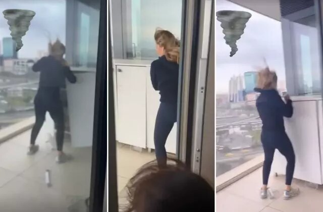 Zeynep Yılmaz korku dolu anlar yaşadı! Fırtınanın orasında böyle kaldı