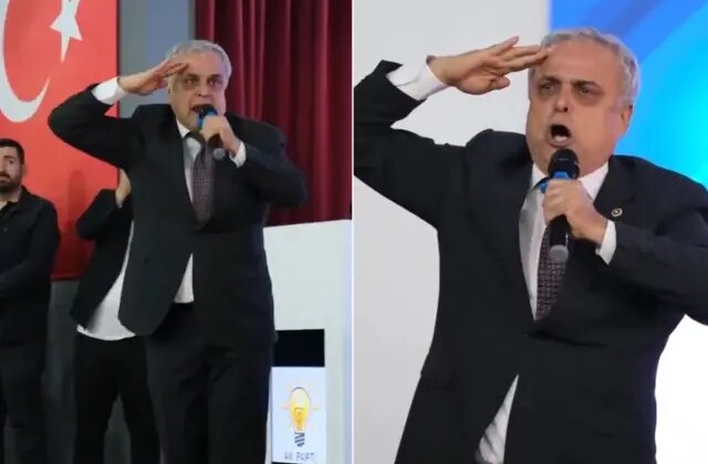 AK Parti’ye geçen Hasan Ufuk Çakır, bu kez Erdoğan’ın fotoğrafına selam durdu