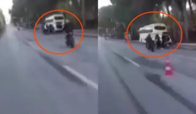 Alanya’da polislerin üzerine motosiklet sürüp sosyal medyada paylaştılar