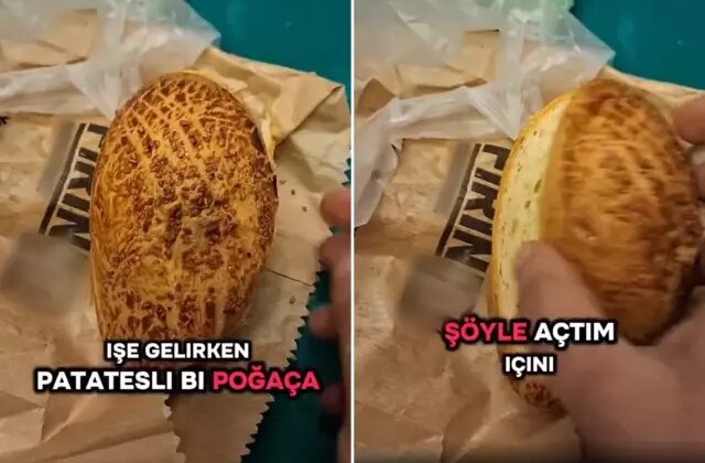 Aldığı poğaçanın içini açan vatandaş isyan etti