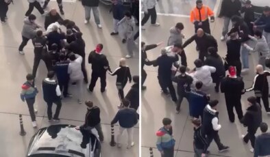 Alışveriş merkezinde tekme tokat kavga ettiler