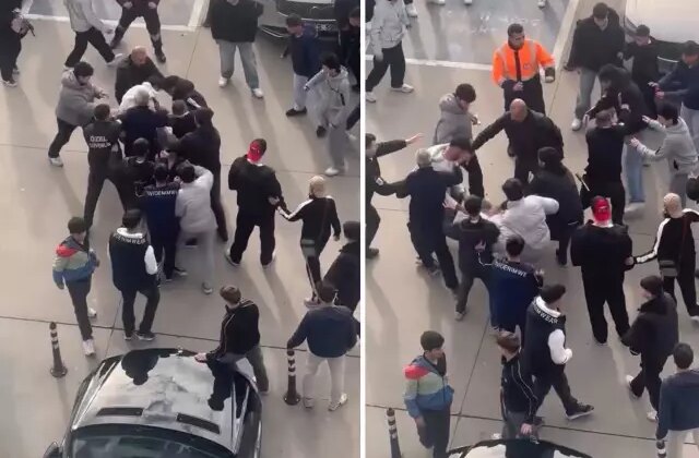 Alışveriş merkezinde tekme tokat kavga ettiler