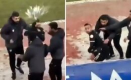 Amedsporlu Dia Saba’ya kartopu atıldı, sinirden çıldırdı