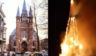 Amsterdam’daki 150 yıllık kilise alevlere teslim oldu