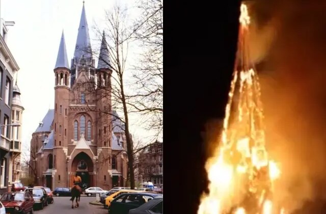 Amsterdam’daki 150 yıllık kilise alevlere teslim oldu