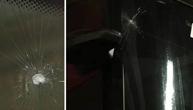 Trabzonspor takım otobüsüne taşlı saldırı