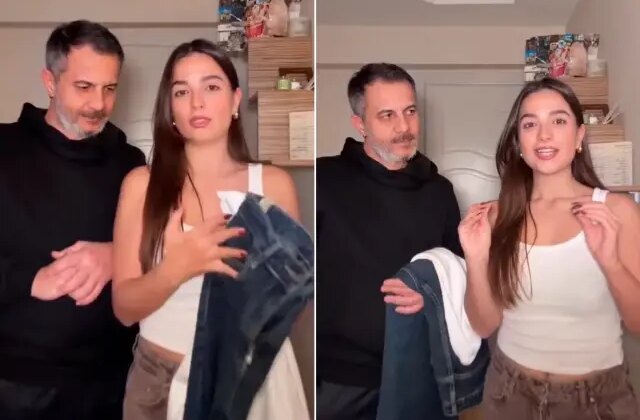 Baba, kızını ilk buluşmaya hazırladı