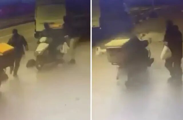 Polis kaçan şüpheliyi kuryenin motosikletine binerek yakaladı