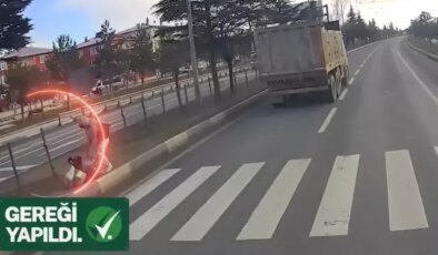 Bakan Yerlikaya duyurdu: Kütahya’da yaya önceliğini hiçe sayan kamyon sürücüsüne ceza