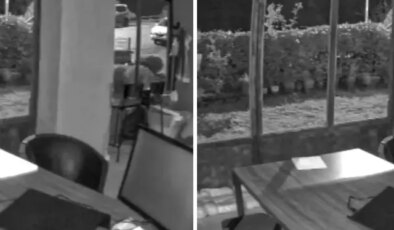 Balıkesir’de meydana gelen deprem Bursa’da işyerinin kamerasına böyle yansıdı