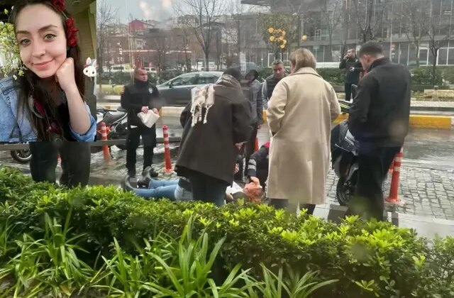Beyoğlu’nda genç kadın fırtınada devrilen tabelanın altında kaldı; yaşam mücadelesi veriyor