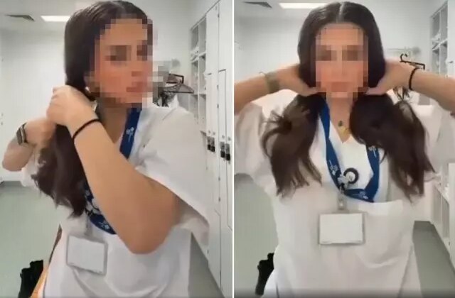 Bir hemşire daha DEM Parti’nin eylemine destek verdi! Boynundaki kolye dikkat çekti