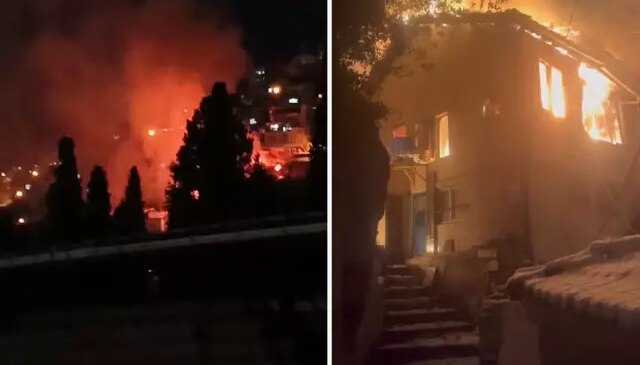 Bursa’da 2 katlı evde çıkan yangın metruk 2 binaya sıçradı