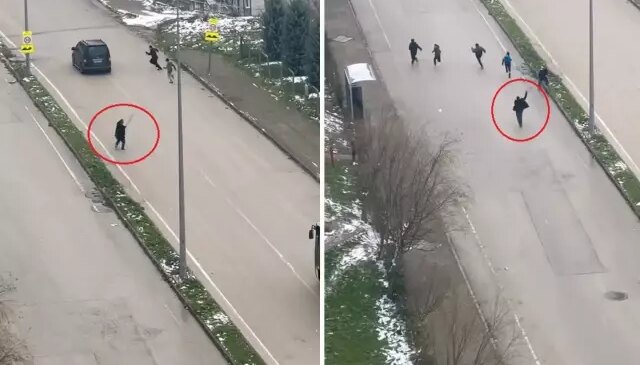 Bursa’da özel halk otobüsü şoförü çocukları sopayla kovaladı