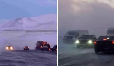 Buzlanan yolda feci zincirleme kaza! Araçlar birbirine girdi