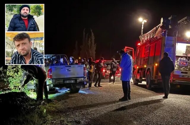 Antalya’da yanan kamyonetin altından cinayet çıktı