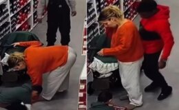 Çocuğunun yanında anneye iğrenç hareket