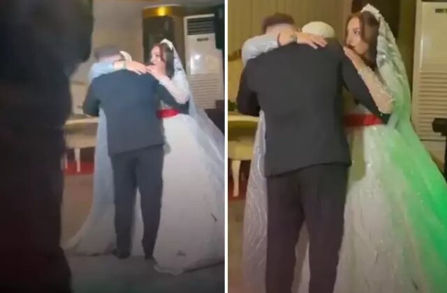 Dans boyunca damada sarıldı! Gelinin tepkisini görmeniz lazım