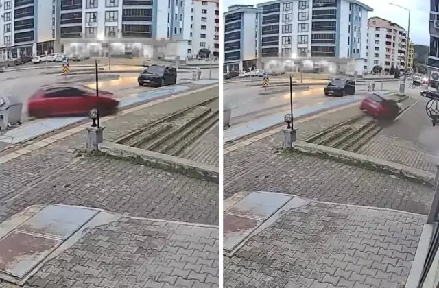 Direksiyon dersinde fren yerine gaza basınca olanlar oldu! İşte o anlar