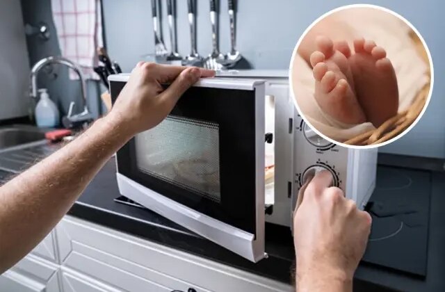 Yeni doğan bebeğini mikrodalga fırında öldürdü