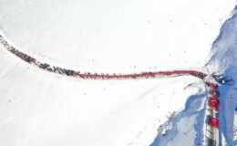 Eksi 22 derecede Sarıkamış şehitleri için yürüdüler