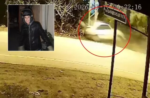 Elektrik direğine saplanan  otomobil 18 yaşındaki gence mezar oldu! Feci kaza kamerada