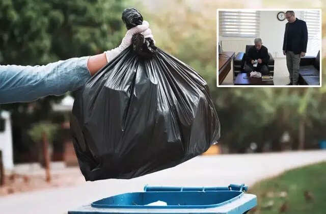 Para poşetini çöpe attı, çöp poşetiyle bankaya gitti