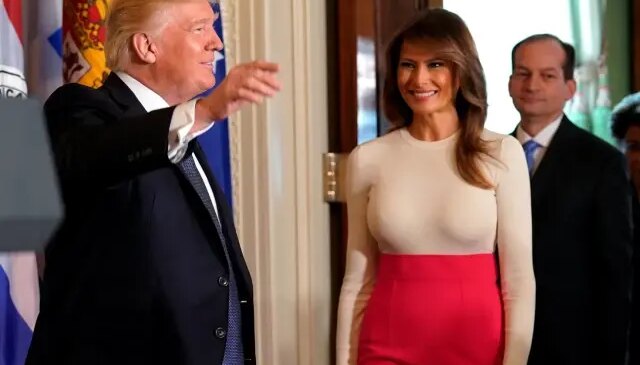 Eşiyle ilgili olay görüntü! Trump bu resimleri görürse ülke karışır