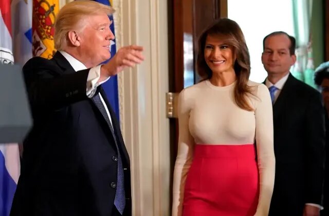 Eşiyle ilgili olay görüntü! Trump bu resimleri görürse ülke karışır