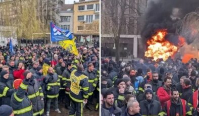Fransa’da itfaiyecilerle polisler karşı karşıya geldi! Arbede çıktı