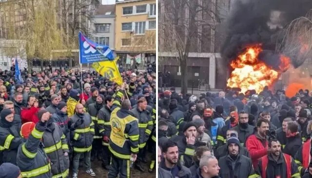 Fransa’da itfaiyecilerle polisler karşı karşıya geldi! Arbede çıktı