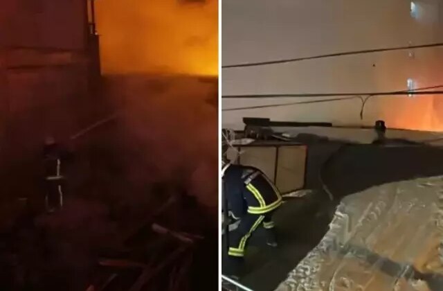 Gece yarısı korkutan yangın! Çok sayıda işyeri zarar gördü