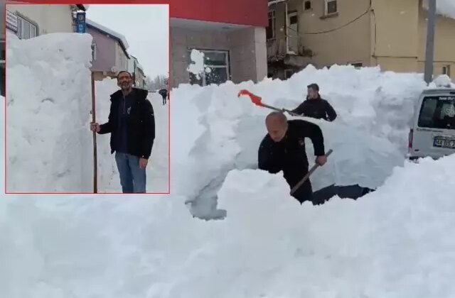 Görüntü Türkiye’den: İki gündür aralıksız yağıyor, şehir kara gömüldü
