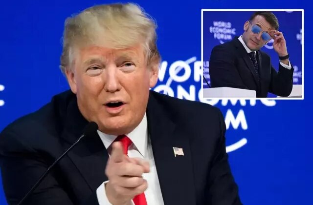 Yeni tarzı Macron’u Trump’ın diline düşürdü! Konuşmasına ara verip dalgasını geçti