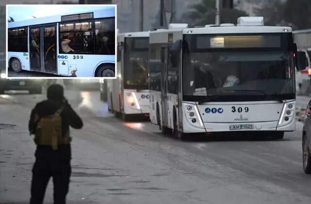 Halep’te köşeye sıkışan YPG’liler kentten otobüslerle gönderildi