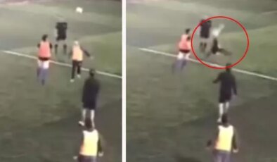 ‘Halı saha tarihinin en güzel golünü attım’ diyerek paylaştı, binlerce beğeni aldı