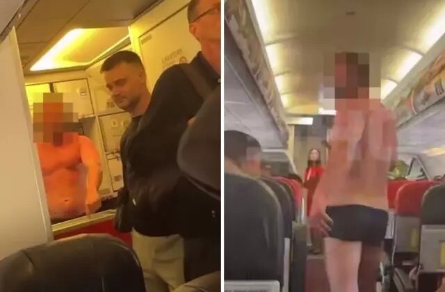 Havada korku dolu anlar: Yolcu soyunup uçaktan atlamaya kalkıştı