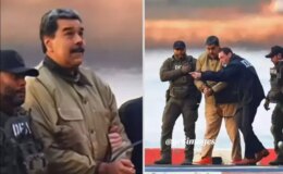 Herkes Maduro’nun helikopterden indikten sonra yaptığı hareketi konuşuyor